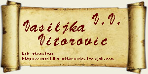 Vasiljka Vitorović vizit kartica